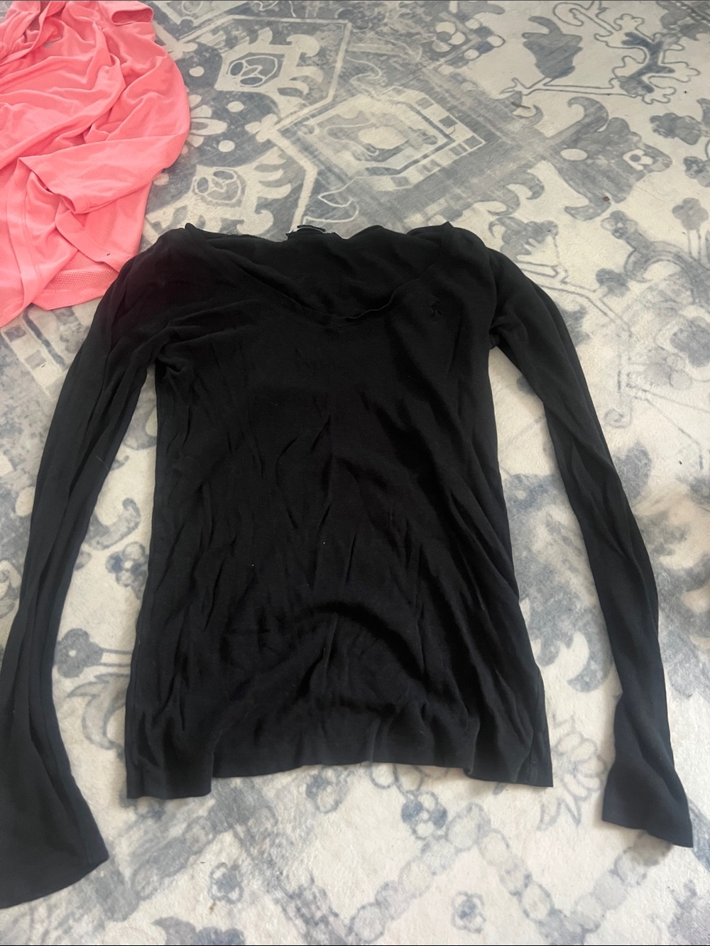 Polo by Ralph Lauren Black Long-Sleeve Slim Knit Top